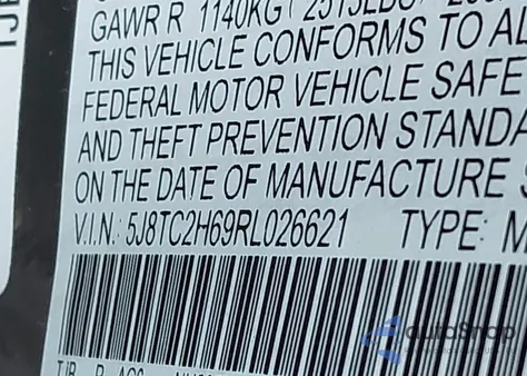 2024 Acura Rdx A-Spec Package из США, поврежденный, VIN 5J8TC2H69RL026621